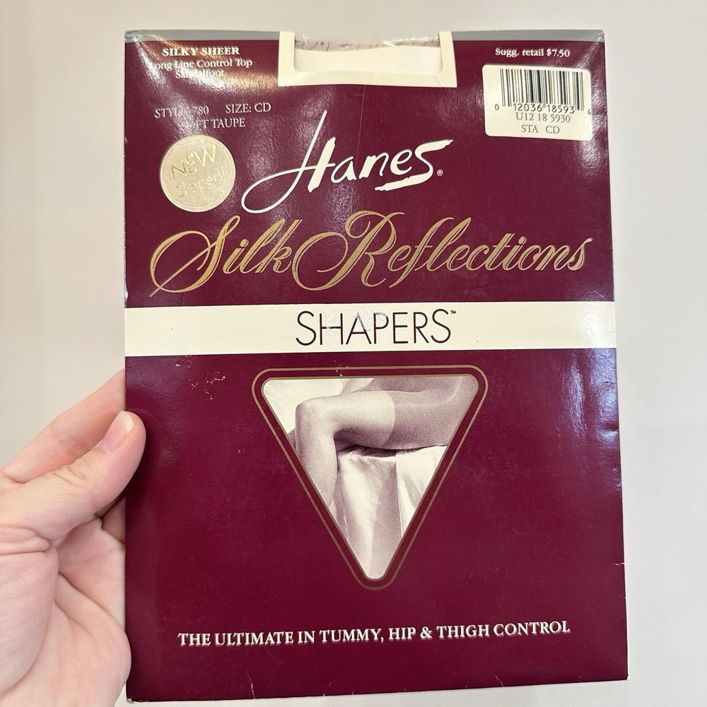 Vtg 90's Hanes Silk‎ Reflections Pantyhose NWT Soft Taupe Size CD Style 715
